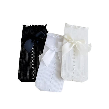 Fishnet Bow Socks